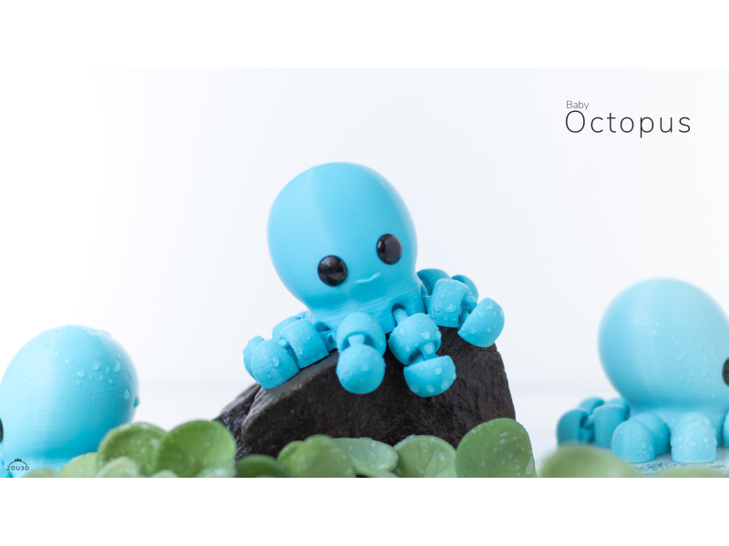 Bebé Pulpo Kawaii - Llavero o Figura Decorativa | Zou3D