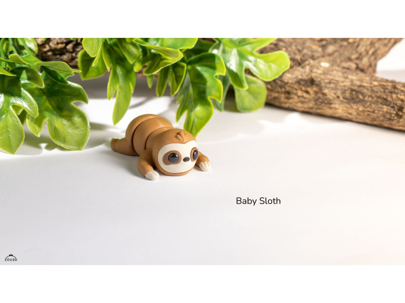 Bebé Perezoso Kawaii - Llavero o Figura Decorativa | Zou3D