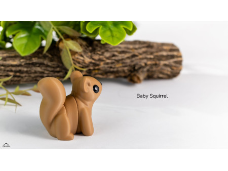 Bebé Ardilla Kawaii - Llavero o Figura Decorativa | Zou3D