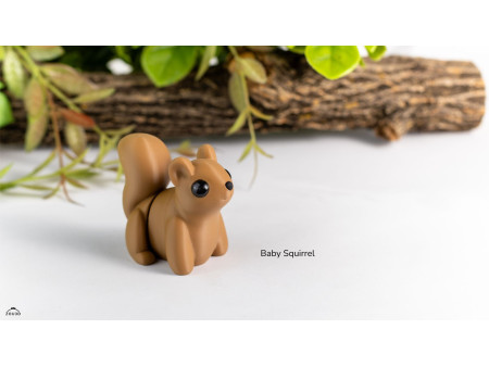 Bebé Ardilla Kawaii - Llavero o Figura Decorativa | Zou3D
