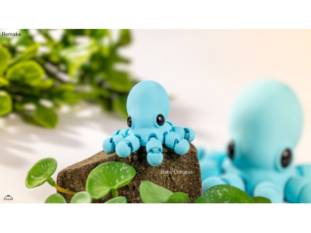 Bebé Pulpo Remake Kawaii - Llavero o Figura Decorativa | Zou3D