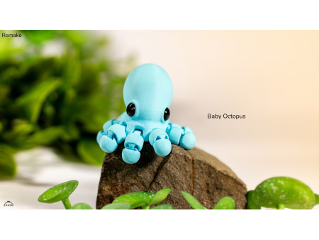 Bebé Pulpo Remake Kawaii - Llavero o Figura Decorativa | Zou3D