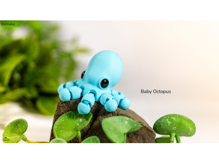 Bebé Pulpo Remake Kawaii - Llavero o Figura Decorativa | Zou3D