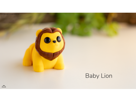 Bebé León Kawaii - Llavero o Figura Decorativa | Zou3D