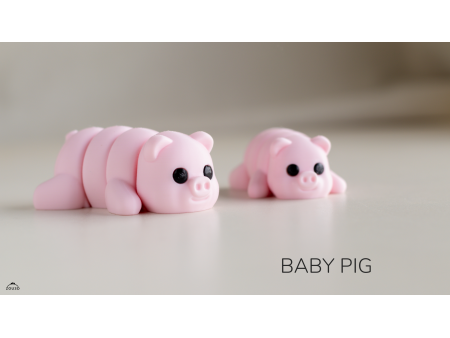Bebé Cerdito Kawaii - Llavero o Figura Decorativa | Zou3D
