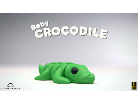 Bebé Cocodrilo Kawaii - Llavero o Figura Decorativa | Zou3D