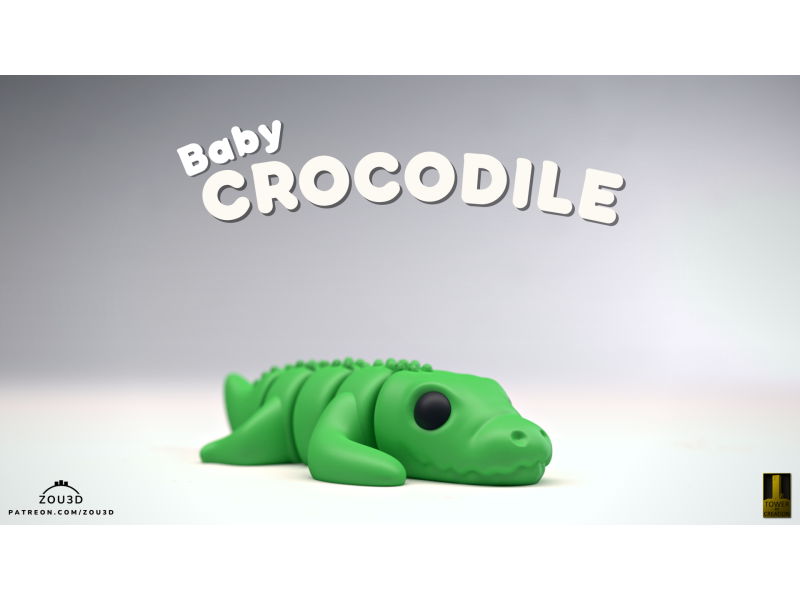 Bebé Cocodrilo Kawaii - Llavero o Figura Decorativa | Zou3D