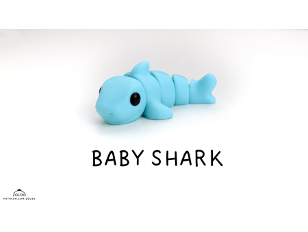 Bebé Tiburón Kawaii - Llavero o Figura Decorativa | Zou3D