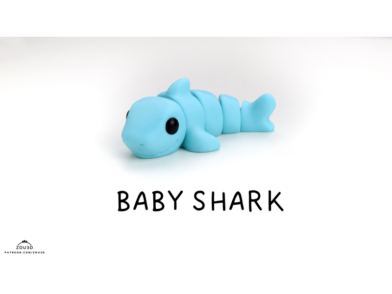 Bebé Tiburón Kawaii - Llavero o Figura Decorativa | Zou3D