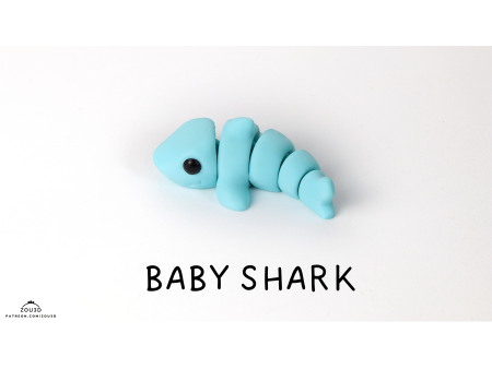 Bebé Tiburón Kawaii - Llavero o Figura Decorativa | Zou3D