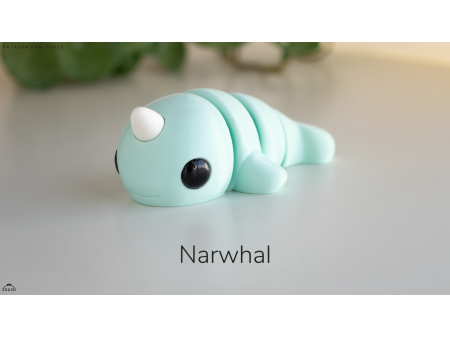 Bebé Narval Kawaii - Llavero o Figura Decorativa | Zou3D
