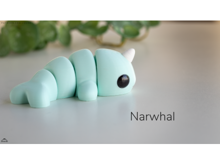 Bebé Narval Kawaii - Llavero o Figura Decorativa | Zou3D