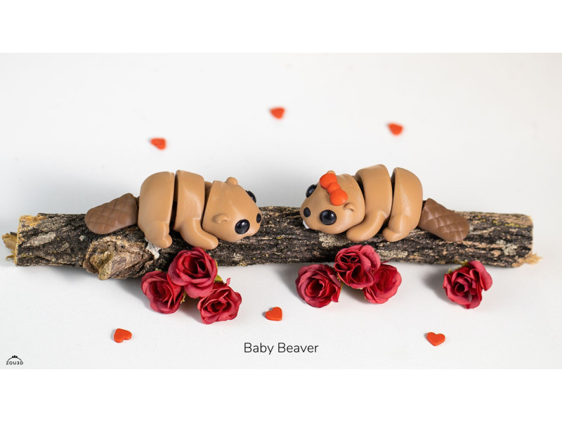 Bebé Castor Kawaii - Llavero o Figura Decorativa | Zou3D