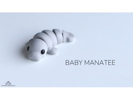 Bebé Manatí Kawaii - Llavero o Figura Decorativa | Zou3D