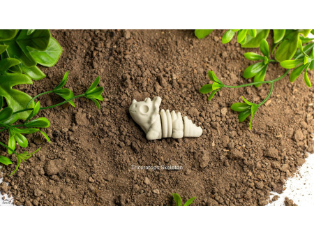 Bebé Triceratops Esqueleto Kawaii - Llavero o Figura Decorativa | Zou3D