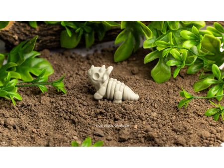 Bebé Triceratops Esqueleto Kawaii - Llavero o Figura Decorativa | Zou3D