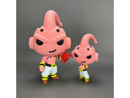 Figura crochet de Demonio Rosa Destructivo - Decoración anime 3D | Whale 3D Studio