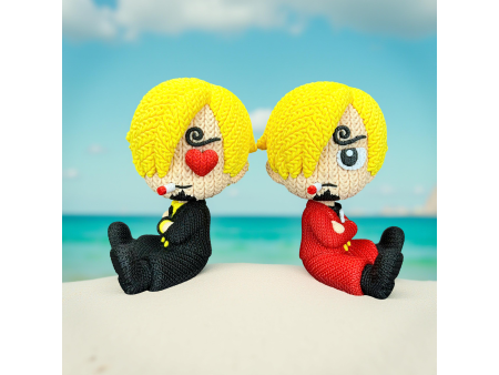 Figura de chef con cejas rizadas estilo crochet - Decoración anime 3D | Whale 3D Studio