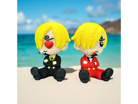 Figura de chef con cejas rizadas estilo crochet - Decoración anime 3D | Whale 3D Studio