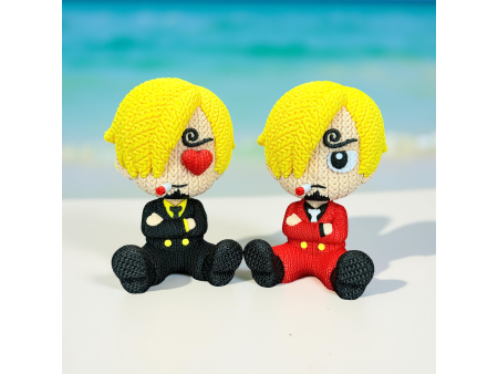 Figura de chef con cejas rizadas estilo crochet - Decoración anime 3D | Whale 3D Studio