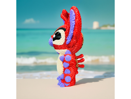 Figura de experimento rojo rebelde estilo crochet - Decoración artesanal 3D | Whale 3D Studio