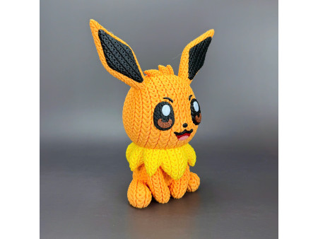 Figura de criatura de evolución estilo crochet - Decoración artesanal 3D | Whale 3D Studio
