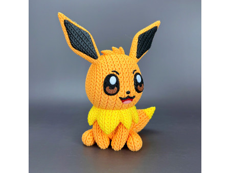 Figura de criatura de evolución estilo crochet - Decoración artesanal 3D | Whale 3D Studio