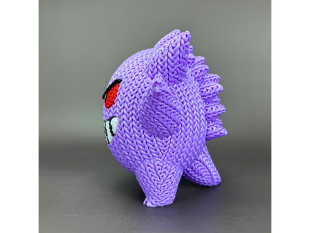 Figura de espíritu fantasma púrpura crochet - Decoración anime artesanal 3D | Whale 3D Studio