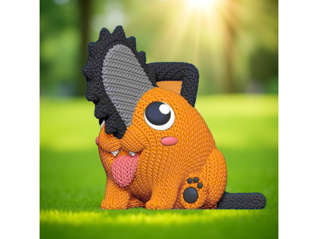 Figura del demonio motosierra naranja - Decoración artesanal anime 3D | Whale 3D Studio