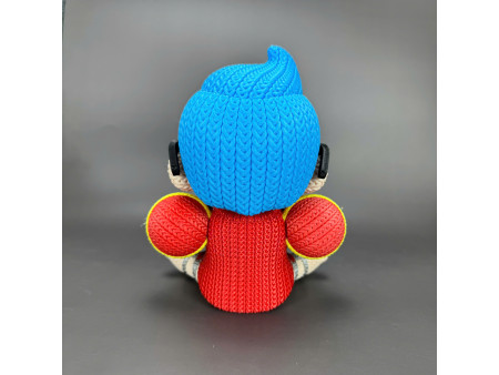 Figura del carpintero cyborg speedo estilo crochet - Decoración anime artesanal 3D | Whale 3D Studio