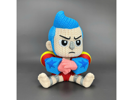 Figura del carpintero cyborg speedo estilo crochet - Decoración anime artesanal 3D | Whale 3D Studio