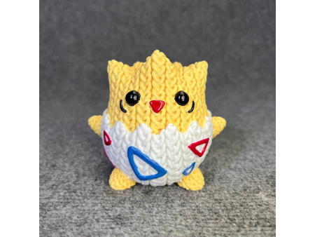 Figura de bebé cascarón estilo crochet - Decoración anime artesanal 3D | Whale 3D Studio