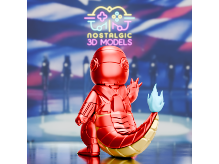 Figura de súper héroe lagarto ígneo de hierro - Coleccionismo de artesanía 3D | Nostalgic 3D Models