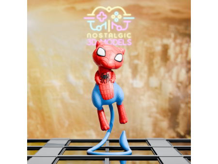 Figura de súper héroe felino psíquico arácnido - Coleccionismo de artesanía 3D | Nostalgic 3D Models