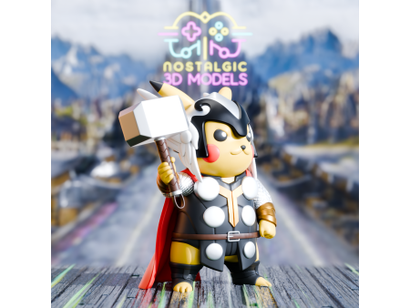 Figura de súper héroe ratón Dios del trueno - Coleccionismo de artesanía 3D | Nostalgic 3D Models