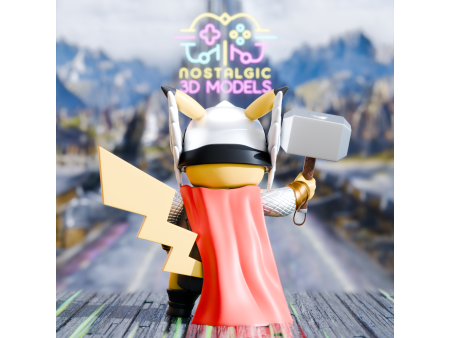 Figura de súper héroe ratón Dios del trueno - Coleccionismo de artesanía 3D | Nostalgic 3D Models