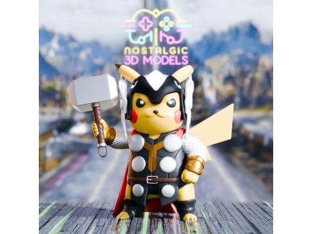 Figura de súper héroe ratón Dios del trueno - Coleccionismo de artesanía 3D | Nostalgic 3D Models