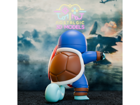 Figura de súper héroe capitán tortuga - Coleccionismo de artesanía 3D | Nostalgic 3D Models