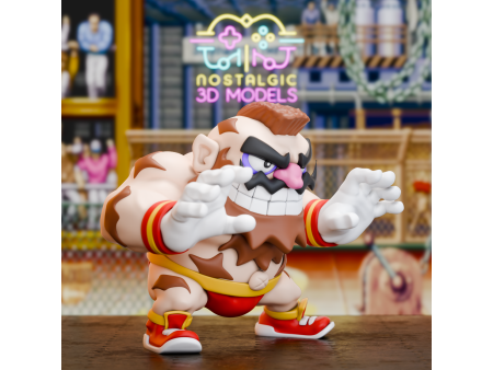Figura del malvado villano forzudo rojo - Coleccionismo de artesanía 3D | Nostalgic 3D Models