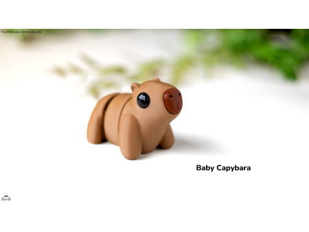 Bebé Capibara Kawaii - Llavero o Figura Decorativa | Zou3D