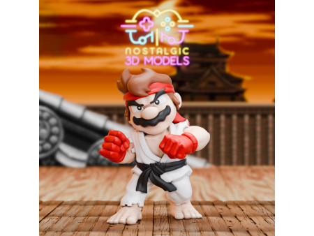 Figura del fontanero karateka moreno - Coleccionismo de artesanía 3D | Nostalgic 3D Models
