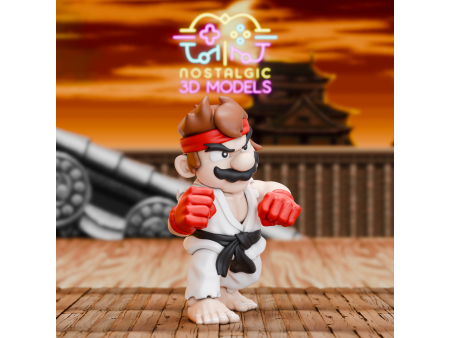 Figura del fontanero karateka moreno - Coleccionismo de artesanía 3D | Nostalgic 3D Models