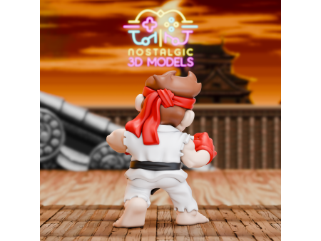 Figura del fontanero karateka moreno - Coleccionismo de artesanía 3D | Nostalgic 3D Models