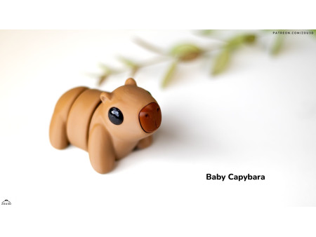 Bebé Capibara Kawaii - Llavero o Figura Decorativa | Zou3D