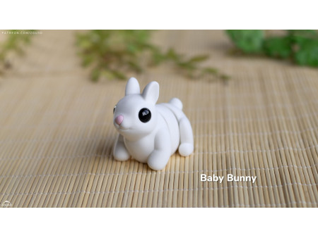 Bebé Conejo Kawaii - Llavero o Figura Decorativa | Zou3D