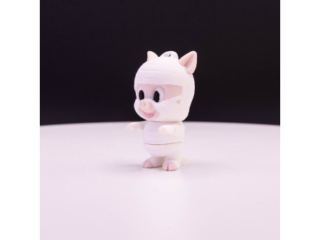 Llavero de Cerdito Momia | Coleccionismo de artesanía 3D | Nostalgic 3D Models