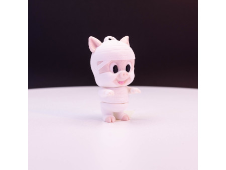 Llavero de Cerdito Momia | Coleccionismo de artesanía 3D | Nostalgic 3D Models
