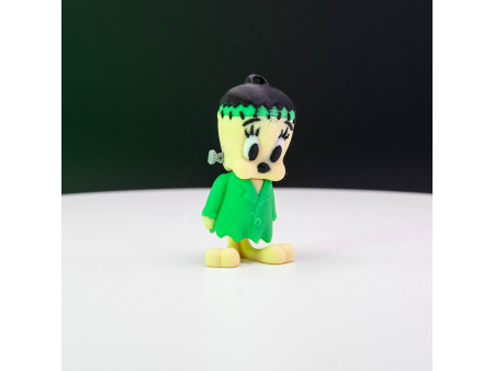 Llavero de Canario Frankenstein | Coleccionismo de artesanía 3D | Nostalgic 3D Models