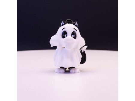 Llavero del Gato Fantasma | Coleccionismo de artesanía 3D | Nostalgic 3D Models