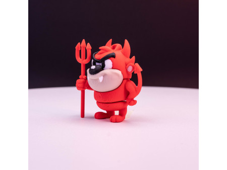 Llavero del Demonio tornado rojo | Coleccionismo de artesanía 3D | Nostalgic 3D Models